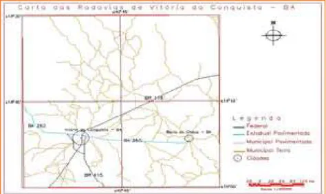 Fig. 04 – Mapa de Circulação do Município de V. da Conquista Fonte: Veiga (2001, p.29)
