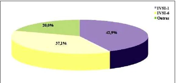 Figura 10 – Distribuição percentual dos 35 indivíduos com o traço talassêmico beta 