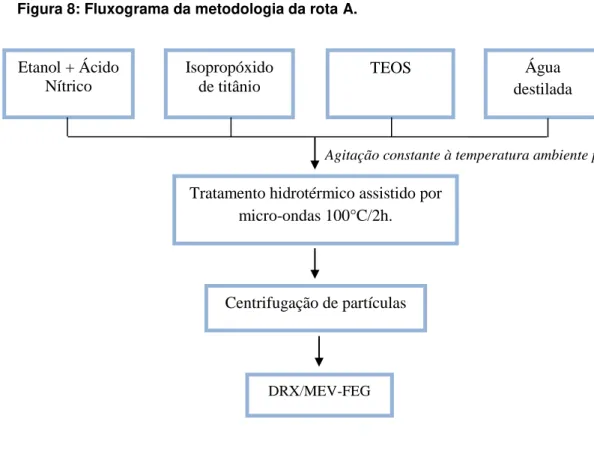 Figura 8: Fluxograma da metodologia da rota A. 