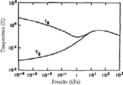 Figura 2.4 – Comportamento da temperatura dos elétrons (T e ) e das partículas pesadas 