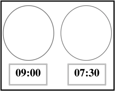 Figura 8. Exemplo do caderno de estímulos do subteste Relógios (itens 3 e 4) 