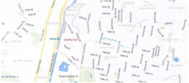 Illustration 8: Area Map Moravia, Medellín 