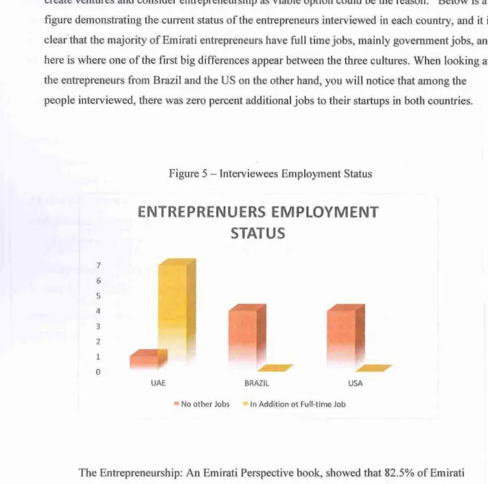 Figure 5 - Interviewees Employment Status 