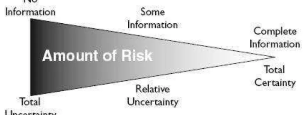 Figura 1: Relacionamento do risco com a informação e incerteza 