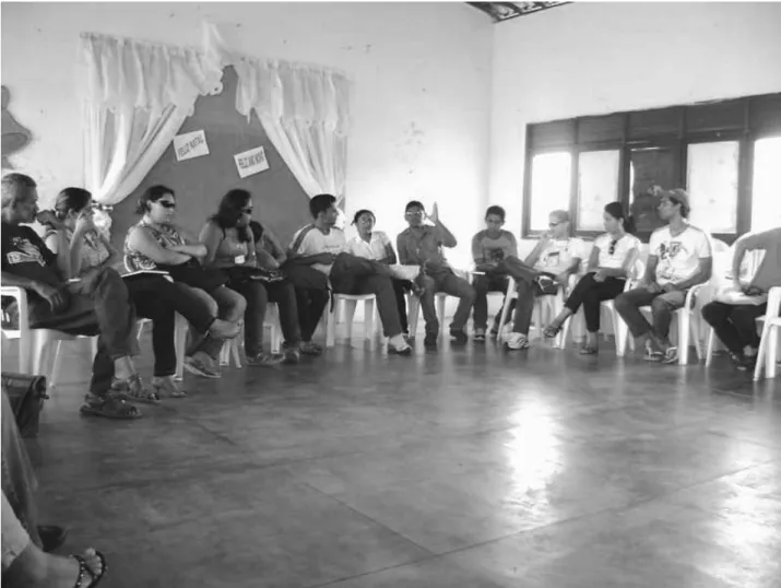 Figura 9 – Estudantes participando da reunião do conselho municipal de saúde do  município de Santa Cruz/RN