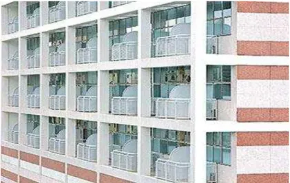 Figura 38 - Vista das varandas nos apartamentos da maternidade e hospital São Luiz 