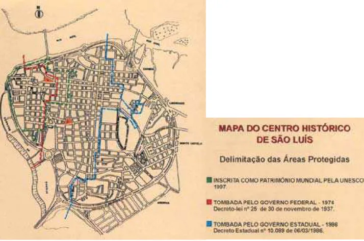 FIGURA 08 – Delimitação das áreas de Tombamento do Centro Histórico de  São Luís - MA 