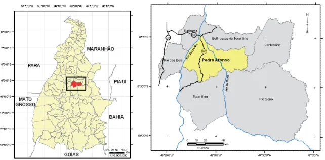 Figura 1 – Localização do município de Pedro Afonso,TO