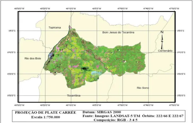 Figura 2 – Carta-imagem do município de Pedro Afonso, TO