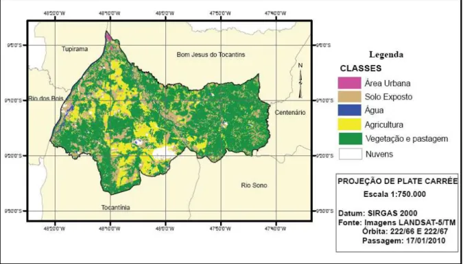 Figura 3 – Mapa de uso e cobertura do solo do município de Pedro Afonso, TO