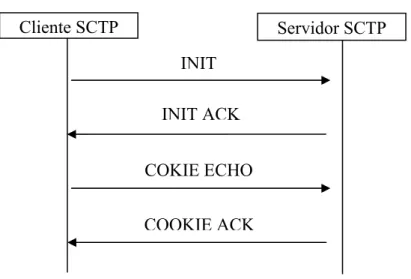 Figura 3.4. Estabelecimento de associação SCTP. 