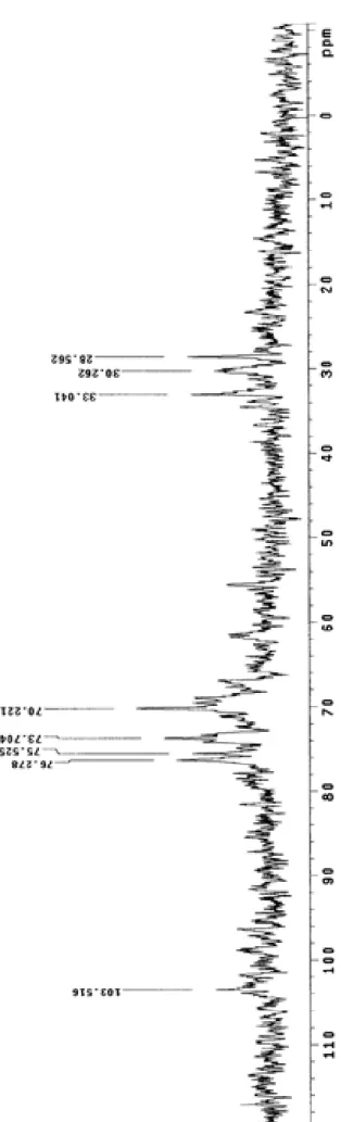 Figura 08: Espectro de r.m.n. C 13 dos extratos de G. saccatum