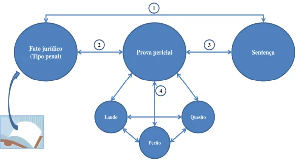 Figura 1.1  – Esquema representativo das áreas de pesquisa para a perícia.  Fonte: Oliveira (2012, p