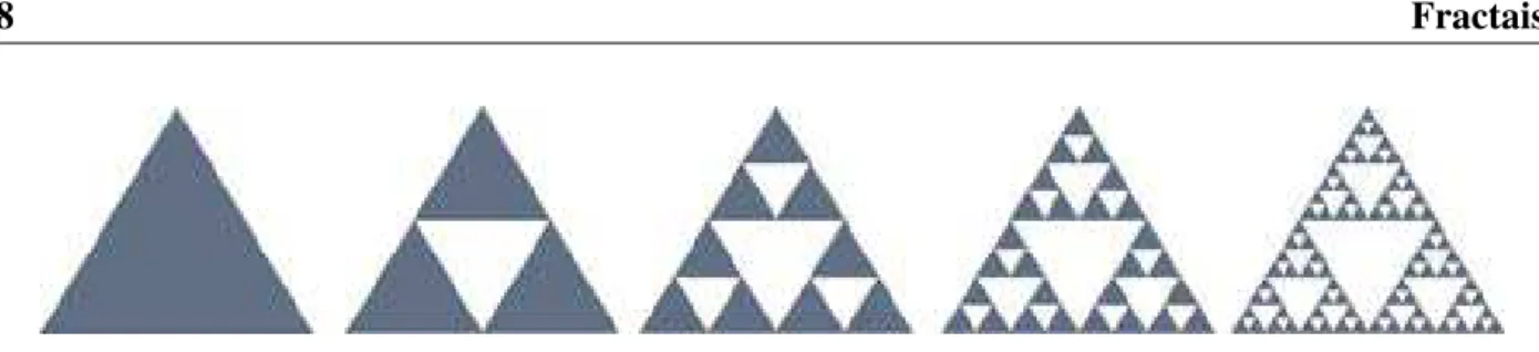 Figura 2.4: Construção do Triângulo de Sierpinski por retirada