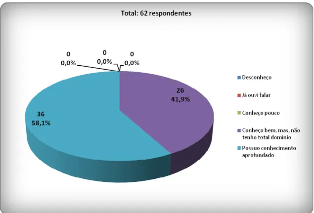 Gráfico 9: Grau de conhecimento relacionado a NBR ISO 9001. 