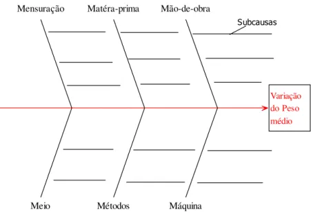 Figura 2- 13: Passos para construção de um diagrama de causa-e-efeito  Fonte: Montgomery (2004)