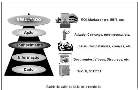 Figura 2.1  Cadeia de valor do dado até o resultado (CASSAPO, 2004)