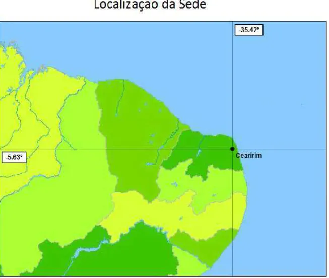 Figura 2 – Localização da Sede  Fonte: Site do IBGE 