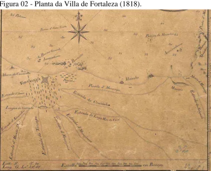 Figura 02 - Planta da Villa de Fortaleza (1818). 