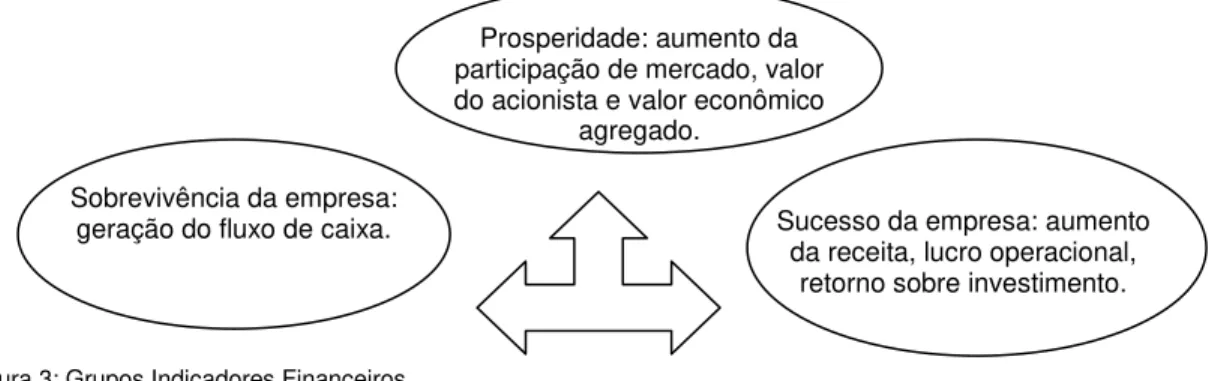 Figura 3: Grupos Indicadores Financeiros  Fonte: Costa. (2001). 