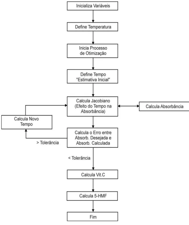 Figura 3.3. Fluxograma ilustrativo das etapas realizadas pelo programa computacional. 