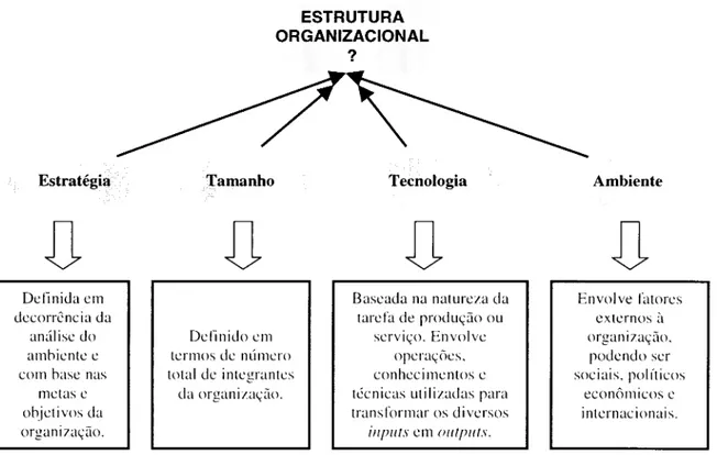 Figura 4:  Determinantes da Estrutura Organizacional. 