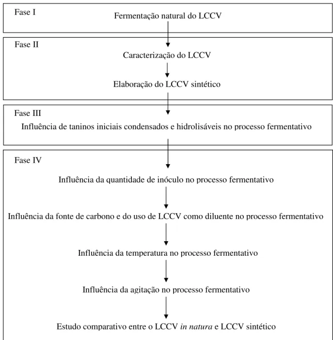 Figura 4.1 - Fluxograma experimental.  