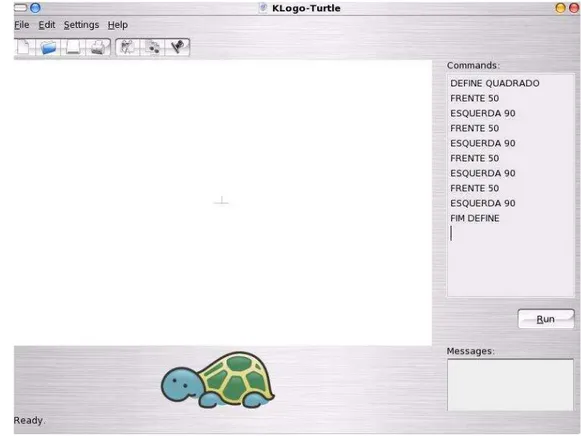 Figura 3: Interface do Klogo-Turtle. 