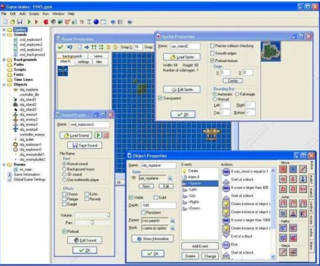 Figura 10: Edição de um texto fonte na interface do GAME MAKER 