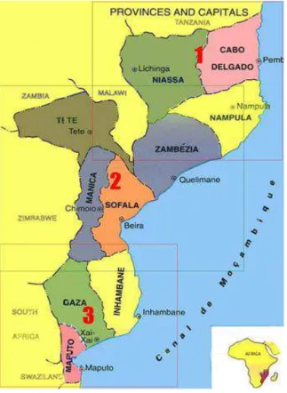 Fig. 2. – Mapa de Moçambique 