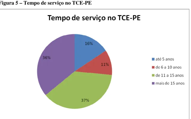 Figura 5 – Tempo de serviço no TCE-PE 