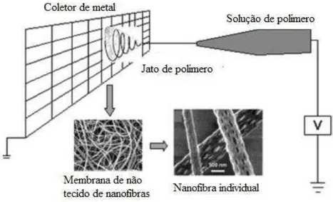 Figura 4: Esquema de Eletrofiação. 