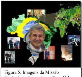 Figura 5: Imagens da Missão  Centenário. Ao centro, o Tem. Cel.  Av. Marcos César Pontes