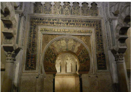 Fig. 6: Entrada do mihrab (nicho de oração). Localizado na  Mesquita/Catedral de  Córdoba,  Espanha
