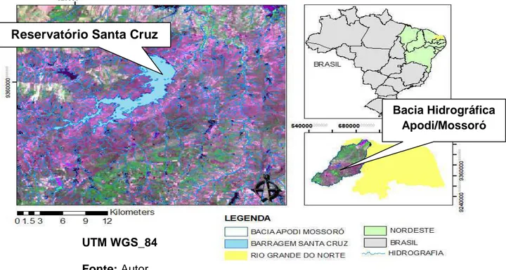 Figura 1: Localização da Barragem Santa Cruz. 