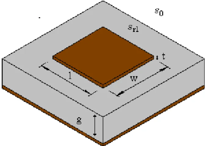 Figura 5.1 - Antena de microfita com Supercondutor. 