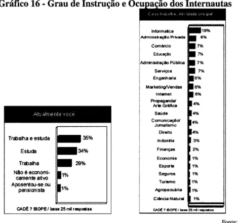 Gráfico 16 .  Grau de Instrução e 