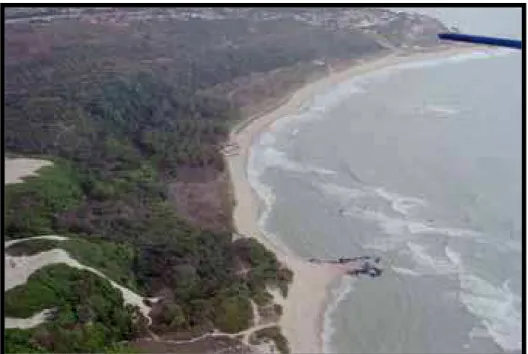 Figura 4.6 – Trecho da Praia de Baía Formosa que representa o Setor I, onde se verifica a ausência de beach 