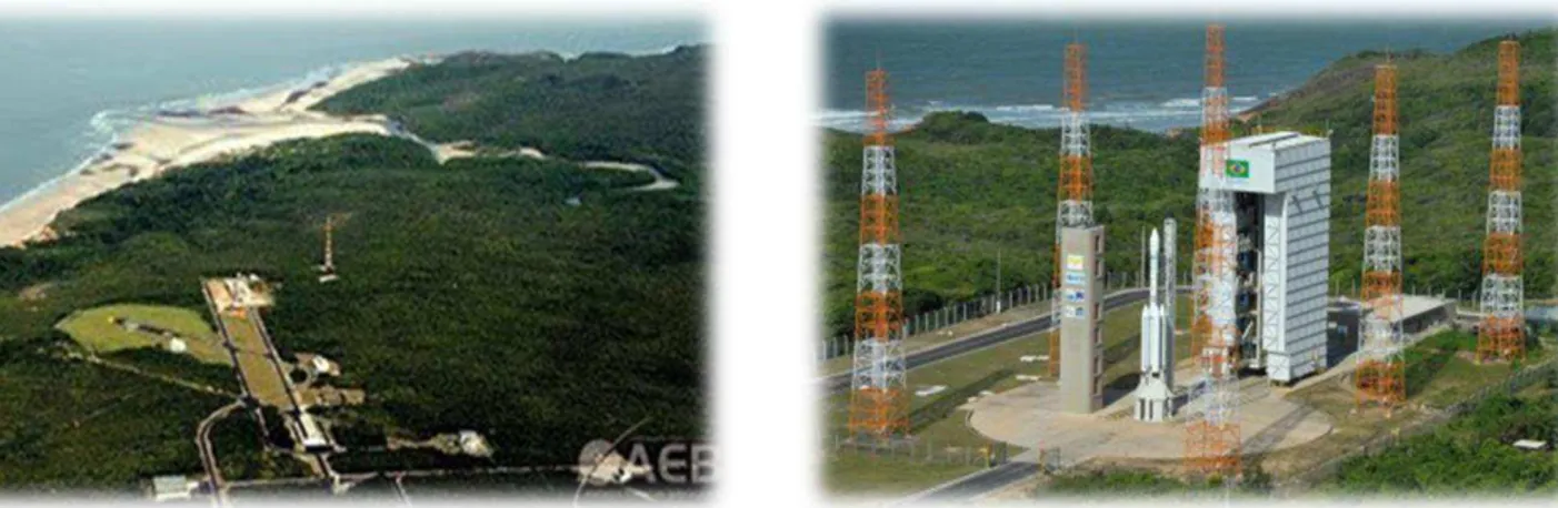 Fig. 4: Vista aérea da plataforma de lançamento do CLA.  Fonte: Agência Espacial Brasileira.