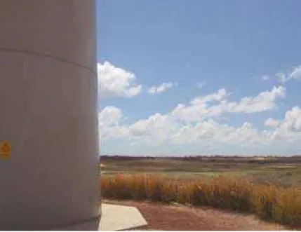 Figura 11. Vista para o Conjunto Novo Horizonte no pé do aerogerador mais próximo da  localidade