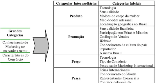 Figura 4: Categorias encontradas na pesquisa de campo 