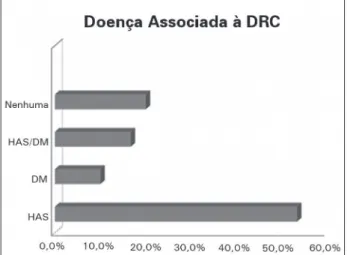 Gráfico 1. Resultado das doenças associadas à doença renal crônica. 