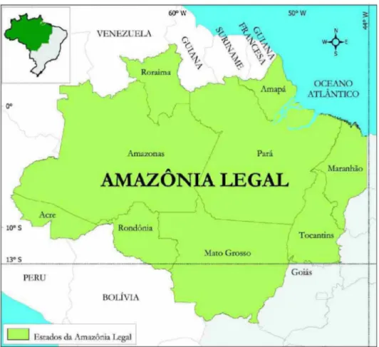 Figura 1: Amazônia Legal Brasileira Fonte IBGE, 1997.
