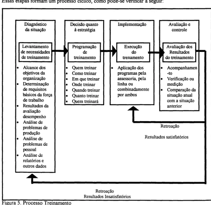 Figura 5.  Processo Treinamento  Fonte:  Chiavenato (1991) 