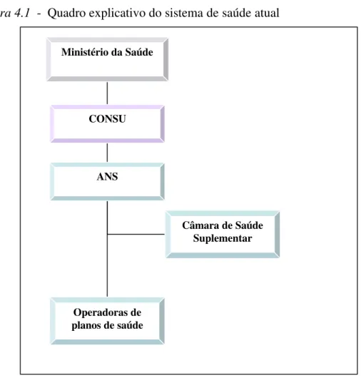 Figura 4.1   -  Quadro explicativo do sistema de saúde atual 