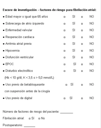 Figura 1 - Modelo del protocolo de los factores de riesgo. Hb - hemoglobina; 