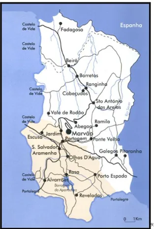 Fig. 26: Destaque da freguesia de S. Salvador da Aramenha. 