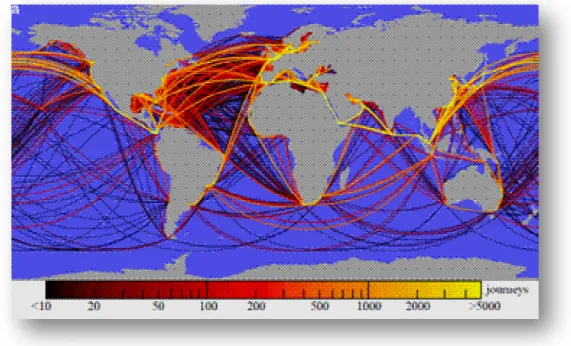 Figura 1.2: Rede global de transporte de mercadorias