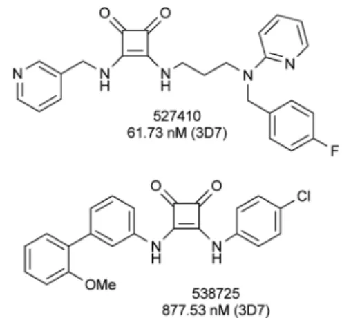 Fig. 1 General structure of squaric acid derivatives synthesized.