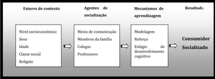 Ilustração 1- Modelo de socialização do consumidor 